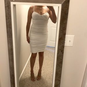 Large white midi dress